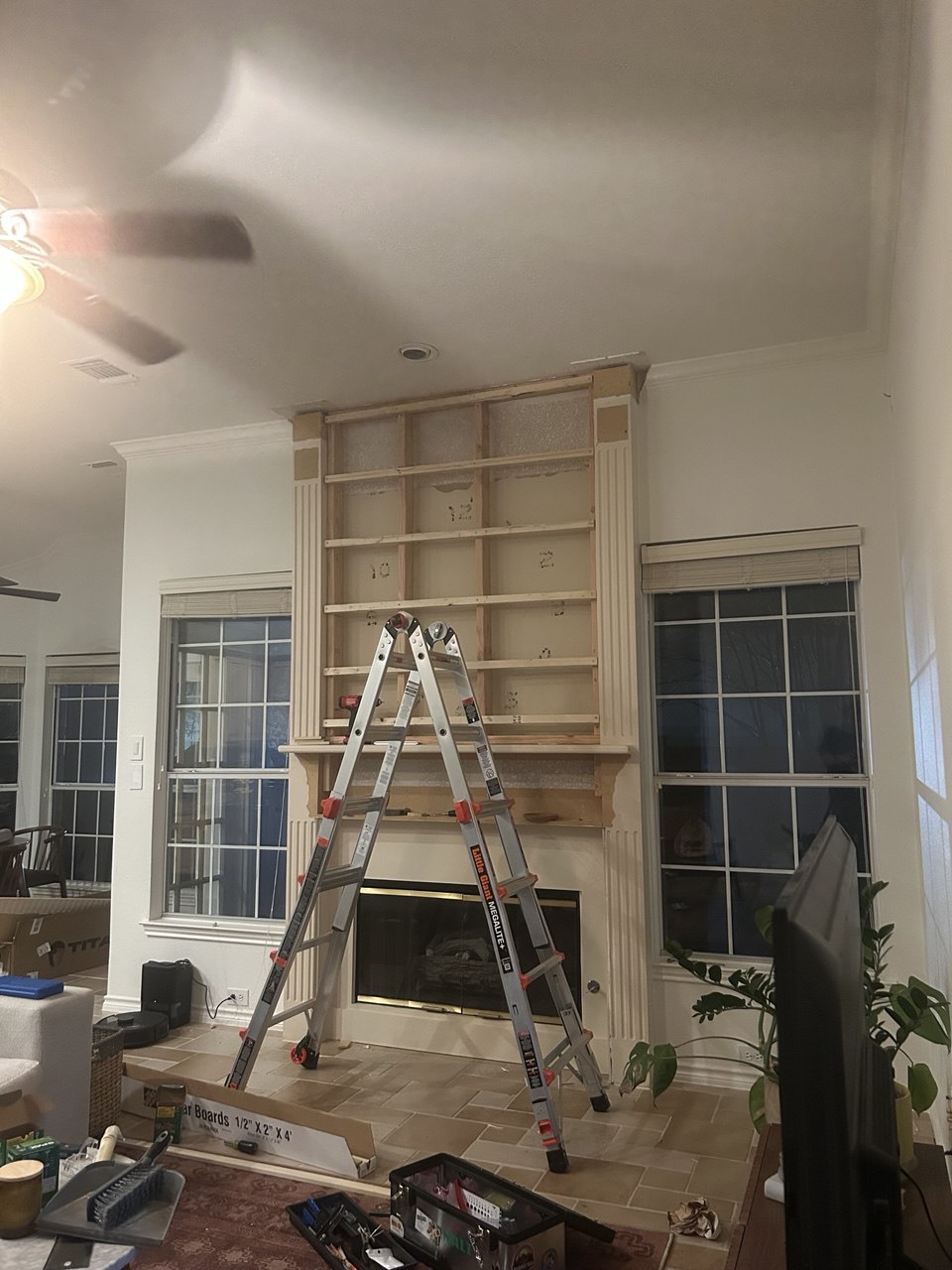 Fireplace build — step 5