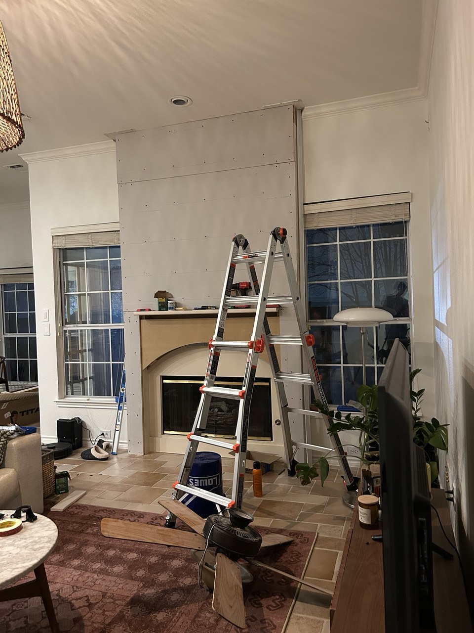 Fireplace build — step 8